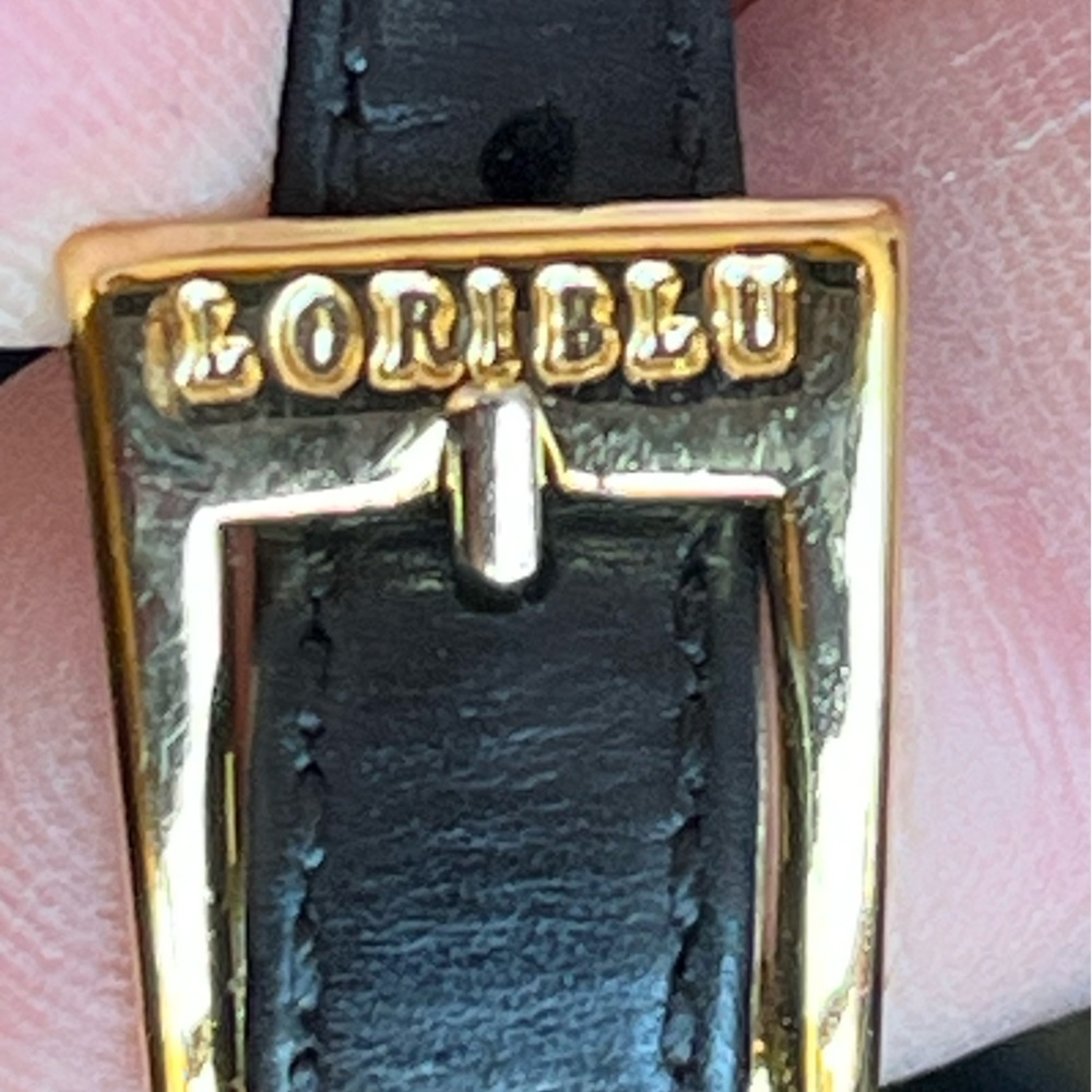 Loriblu Bijoux black thong sandals with gold chain - Picture 3 of 10